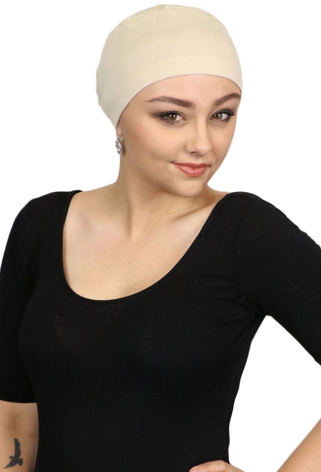 Serena Cotton Sleep Cap for Chemo Patients (BEIGE)