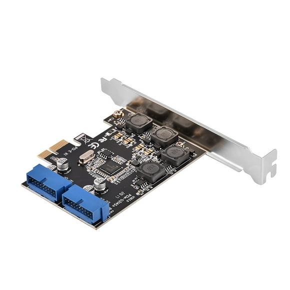 PCIE USB 3.0 Card, Stable 4 Solid Capacitors 4 Independent Insurances Low Heat Pci-e USB 3.0 Header, Computer Accessory For Office Home PCI-E X1 X4 X8 X16 Slot