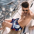 thumbnail image 2 of luoweisi Men's Beach Shorts Quick Dry Swim Trunks with Mesh Lining Peace Dove 2XL, 2 of 5