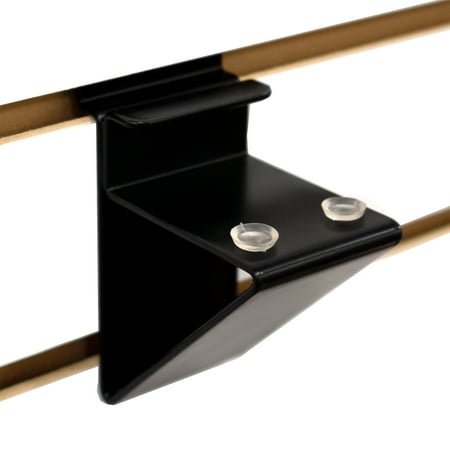 

Slatwall Wood Shelf Bracket Low Profile Support for 3/4 Thick Wooden Shelves up to 14 D Black 2 Pack