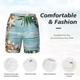 thumbnail image 4 of Kdxio Seashells On Sand Print Men'S Swim Trunks With Compression Liner 7 Inch Inseam Quick Dry Swim Shorts, 4 of 7
