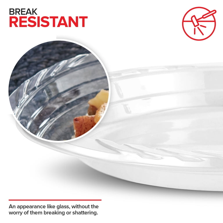 Stock Your Home 120-Count Clear Plastic Dinner Plates, 9 Inch photo 2