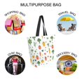 thumbnail image 7 of FORMRS Womens Canvas Tote Bag with Zipper Inner Pocket Shoulder Handbag, Green Cute Vegetables, 7 of 7