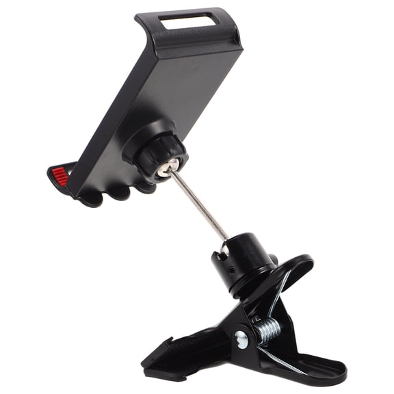 SEWCHICS Black Adjustable Desktop Clamp Stand for Mobile Phones and Tablets with Flexible Viewing Angles and Secure Grip