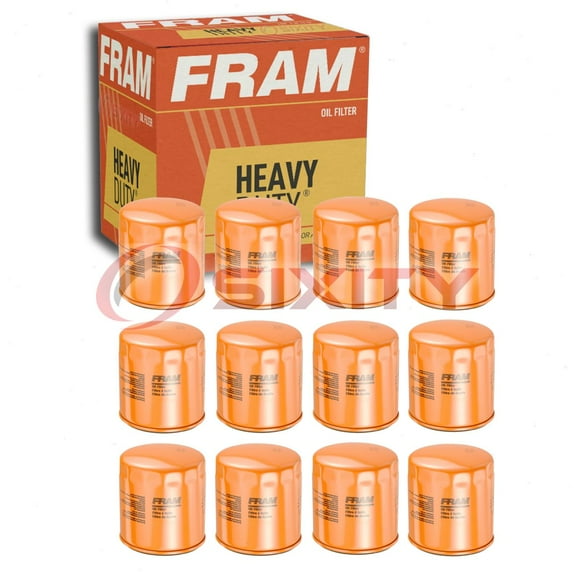 12 pc FRAM PH7575 Heavy Duty Engine Oil Filters for 3584 85515MP BF1381 FS19627 LFF8677 R12P Oil Change Lubricant Filters