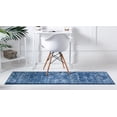 thumbnail image 4 of Rugs.com Boston Collection Rug – 8 Ft Runner Blue Low-Pile Rug Perfect For Hallways, Entryways, 4 of 9