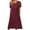 Wine, variant on QUYUON Women's Flowy Dress Casual Summer Crew Neck Short Sleeve T-Shirt Midi Dresses with Pockets Tunic A-Line Dress Style A71 Holiday Beach Sundress Evening Cocktail Party Dress Black XX-Large
