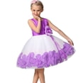 thumbnail image 2 of LYHaoo Infant Girls Sleeveless Prints Dress Custume Dress Dress Show Dress Newborn，Casual Floral Dresses Sizes 4-5 Years Purple, 2 of 5