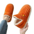 thumbnail image 3 of Fashionable Women's Slippers Comfortable Indoor Outdoor Footwear for Autumn Winter Thickened Solid Color Couple Style Shoes, 3 of 7