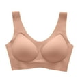 thumbnail image 5 of Lixiuxyad Womens Bras Push up Jelly Fabric Wire Seamless Seamless Comfortable Non Restraining Breathable Sports Bra, 5 of 5