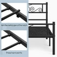 thumbnail image 3 of Yaheetech Twin XL Metal Bed Frame Scroll Headboard & Footboard, Black, 3 of 7