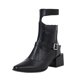 thumbnail image 1 of NECHOLOGY Botas Mujer Adulto Femenino Zapatos Botines mujer Zapatos de mujer Botas de moda Tacón cuadrado a juego de colores Botas grandes de otoño e invierno Botas de moda (Black, 8), 1 of 7