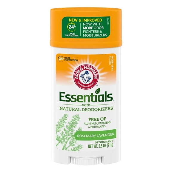 ARM & HAMMER Essentials Solid Deodorant, Fresh Rosemary Lavender, 2.5 oz (Pack of 4)