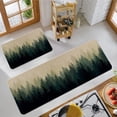 thumbnail image 2 of Farmhouse Kitchen Rugs and Mats Sets of 2,Misty Forest Nature Plant Tree Kitchen Mat for Floor, Green White Non-Slip Washable Kitchen Sink Mats Kitchen Decor Doormat+Runner Rug, 2 of 6