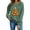 Green, variant on Halloween Sweatshirts for Women Print Long Sleeve Crew Neck Pullover Tops Casual Fall Winter Graphic T-Shirts Comfy Cute Going out Blouses