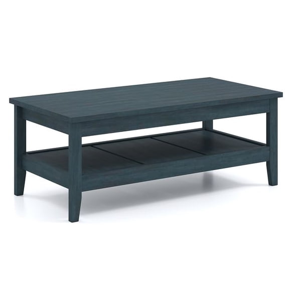 Farmhouse Coffee Table Rustic Cocktail Center Table with Thickened Tabletop