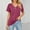 Wine, variant on USSUMA Womens Summer Tops Women'S Fashion Solid Color V-Neck Comfortable Loose T-Shirt Blouse Casual Tops Casual Online Shopping Wine Polyester S
