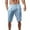 Blue, variant on Caqnni Men’s Linen Shorts Casual Drawstring Summer Beach Yoga Shorts with Pockets(Black,L)