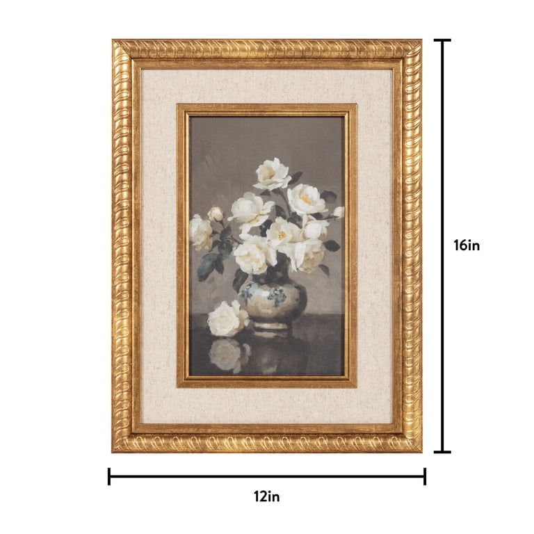 My Texas House Vintage White Floral Framed Canvas 12x16 photo 7