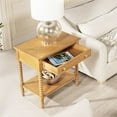 thumbnail image 3 of Easton 28 Table d'Appoint Moderne Style Ferme à 1 Tiroir avec Tablette Brun Naturel, 3 of 10