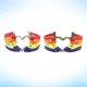 thumbnail image 5 of Pulsera de metal con forma de corazón y arcoíris, hecha a mano, estilo retro, para LGBT, gays, lesbianas y homosexuales (bronce y plata), 5 of 7