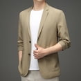 thumbnail image 3 of Suit Jacket Men Versatile for Wedding Anniversary Festivals Khaki XL, 3 of 8