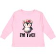 thumbnail image 3 of Inktastic 2nd Birthday Party Penguin 2 Year Old Girl Girls Long Sleeve Toddler T-Shirt, 3 of 5