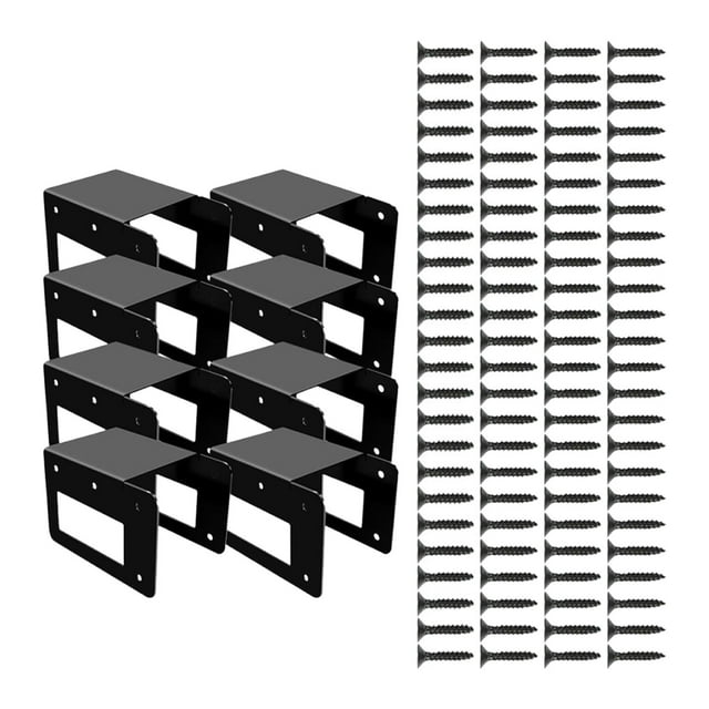 simhoa Support à Bois de Chauffage Extérieur Intérieur Acier Robuste pour Rangement de Bûches Intérieur Extérieur 8 Pcs
