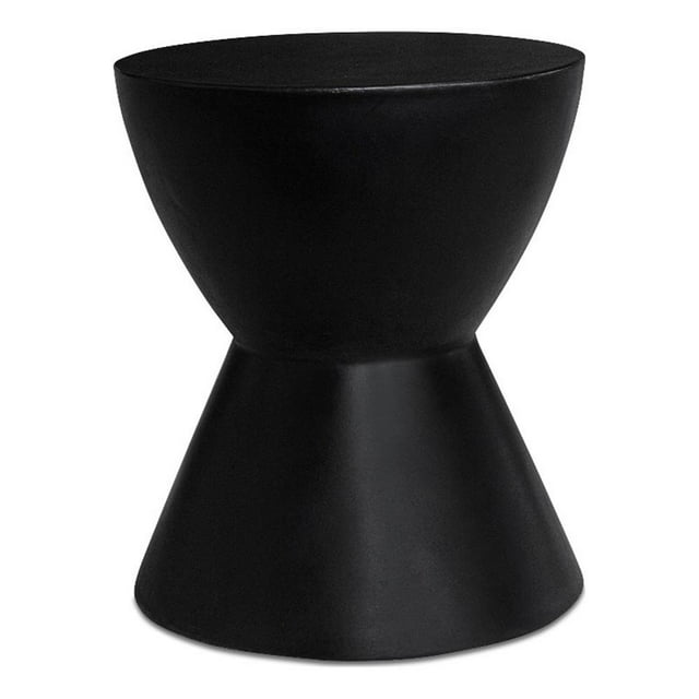Moe's Home Collection Hourglass Stone Outdoor Stool Black Color