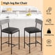 thumbnail image 4 of Set of 2 counter - height bar stools con back y footrest: pu leather forrado bar sillas para kitchen island, dining room, y home bar in gris, 4 of 7