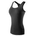 thumbnail image 2 of Prolriy Athletic Gym Workout Tops for Women Yoga Tops Women Sportswear Vest Fitness Tight Sleeveless Running Shirt Tank Top for Women, Womens Tops Black L, 2 of 3