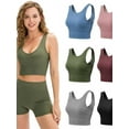 thumbnail image 4 of Women's Sports Bra Underwear Yoga Wear Crop Tank Tops Gym Fitness Wear Sleeveless Running Vest Shirts, 4 of 5