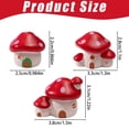 thumbnail image 3 of Cute Mushroom House Ornament, Miniature Resin Tabletop Decor for Fairy Garden, DIY Terrarium & Mini Landscape Accessories, Charming Desk Decor, 3 of 5