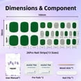 thumbnail image 6 of DUKASOU Toenail Stickers-Semi Cured Gel Toenail Strips-Forest Green, Long Lasting DIY Salon Nail Art Stickers Kit for Adults, 26 Count, 6 of 7