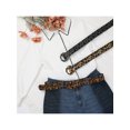thumbnail image 6 of INSPIRE CHIC Women's Leopard Printed Retro Belts, 1.5" Width Wide Faux Fur Leather Round Buckle Waistband for Jeans Pants 44.1x1.5"(LxW) Black Brown, 6 of 6