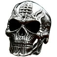 thumbnail image 1 of ZMY Home Xenomorph Skull Ring Stainless Steel Handmade Jewelry Cool Punk Rock Biker Ring (7), 1 of 7