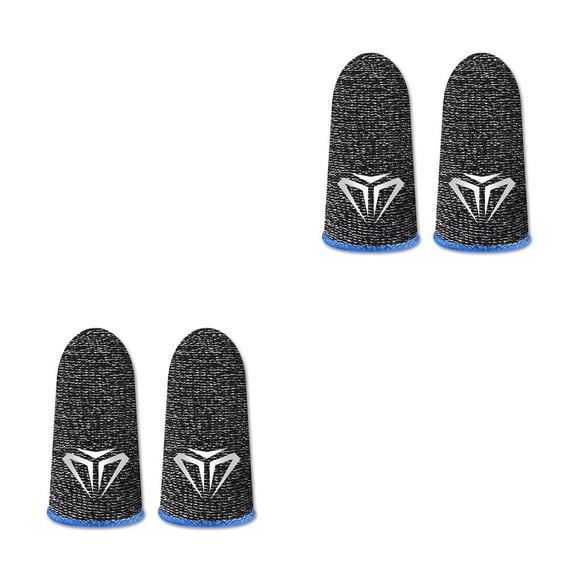 Inteprter 5 pares de fundas para los dedos para juegos de teléfonos móviles, guantes antideslizantes sensibles al sudor, fundas de fibra Type1 NO1