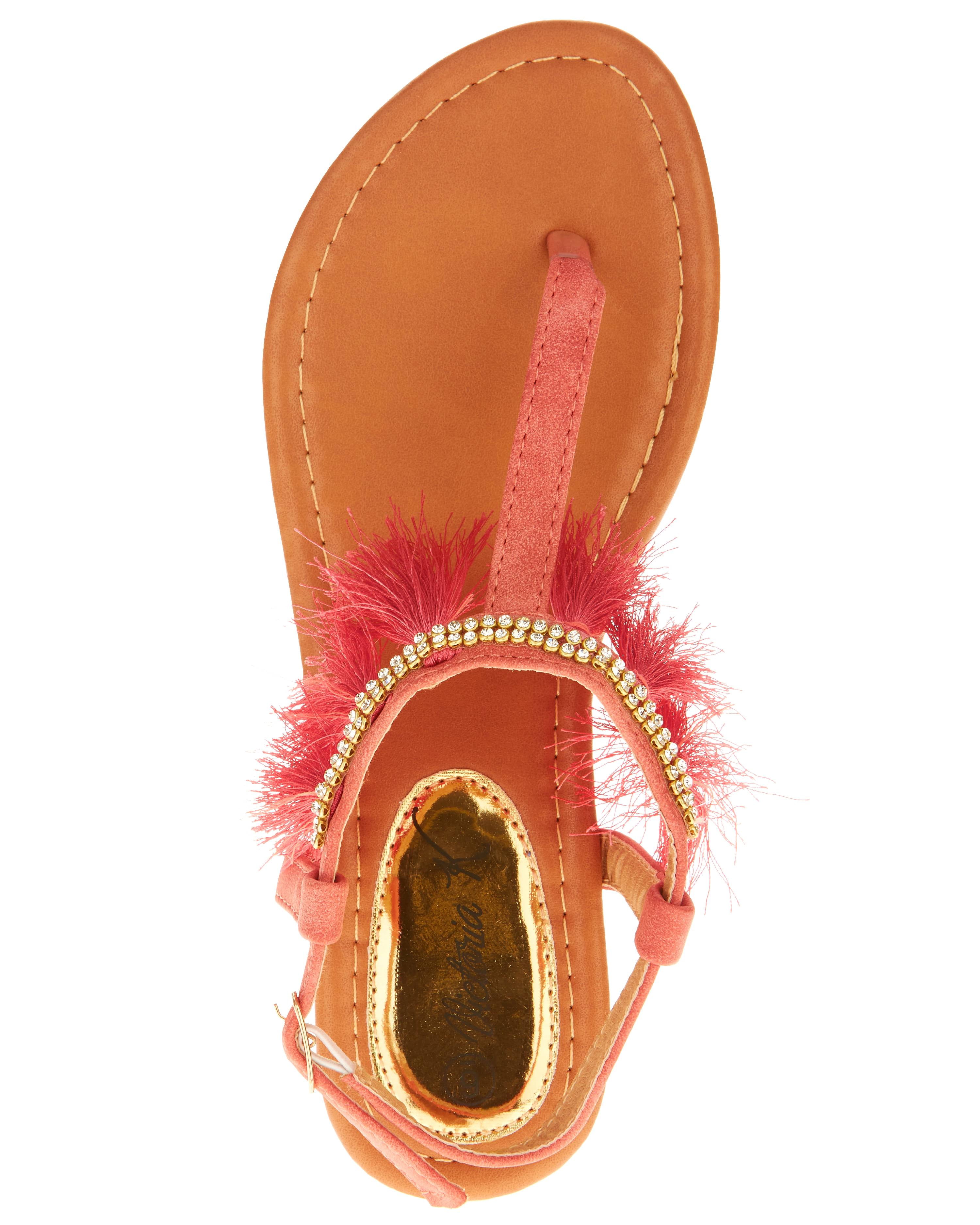 Victoria K Women's Fringe Design sandals