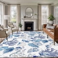 thumbnail image 2 of Ocean Coral Large Area Rugs 6x9 ft Summer Sea Star Seagrass Shell Washable Rug Non Slip Indoor Carpet Absorbent Floor Mat for Living Room Bedroom Dining Room, 2 of 9