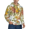 thumbnail image 2 of Lsque Ducks and Flowers Pattern Casual Men's Hoodie,Hooded Sweatshirt with Kangaroo Pocket,Pullover Hoodie-XX-Large, 2 of 7
