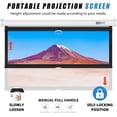 100INCH Manual Pull Down White Projector Screen 16:9 1.2 Gain ...