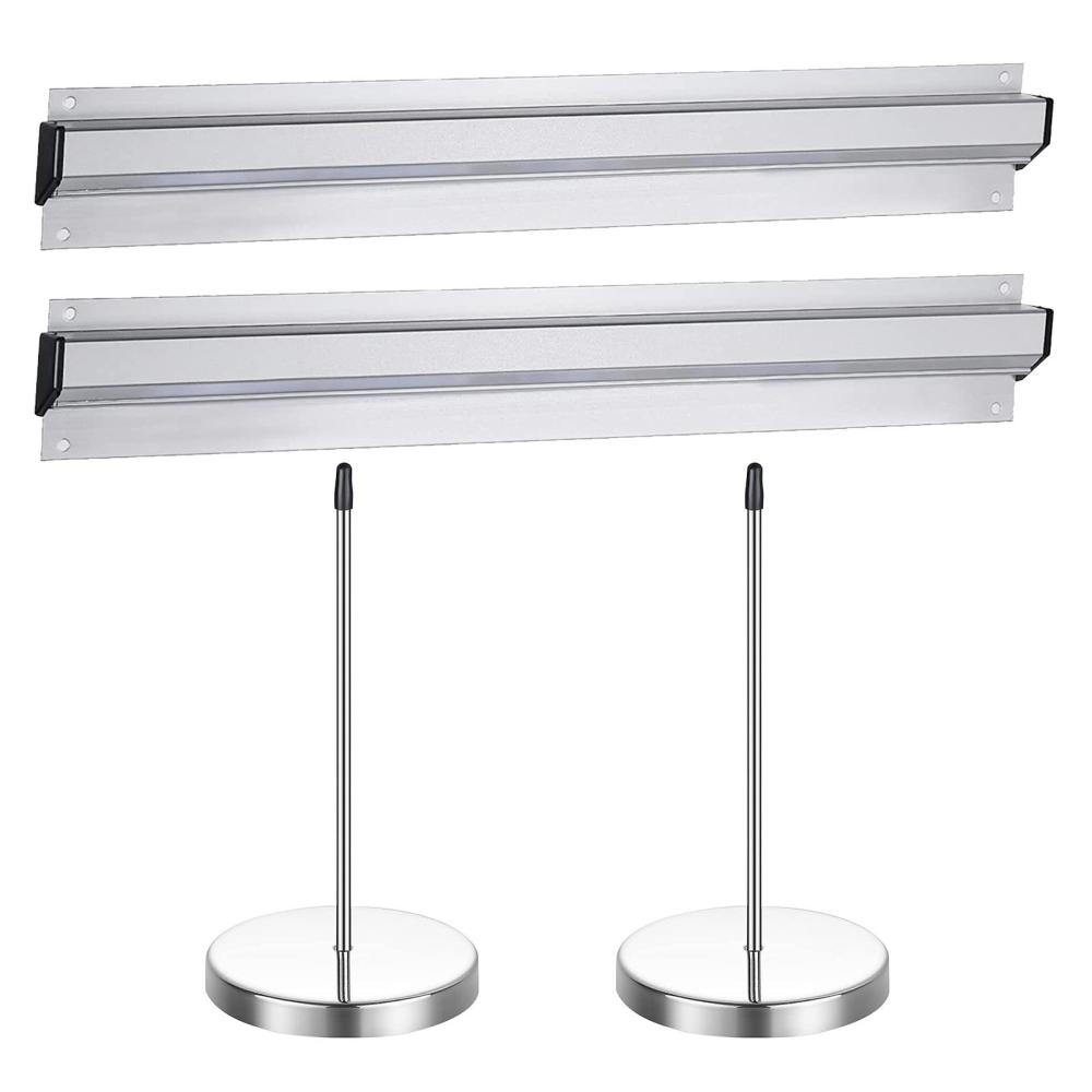 Jinei 4 Pcs Ticket Holder For Restaurant Aluminum Receipt Holder Ticket Rail Silver