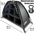 thumbnail image 3 of Tent & RV Camping Organizer with Zippered Flap, 9-Shelf Storage. RV Shoe Organizer, Dining Tent Organizer. Organize Any Other Camp Gear/Accessories (Patented - Licensed), 3 of 8
