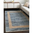 thumbnail image 1 of Unique Loom 3153242 7 x 10 Pi. Tapis Rectangulaire Chindi Jute&44; Bleu Marine, 1 of 1