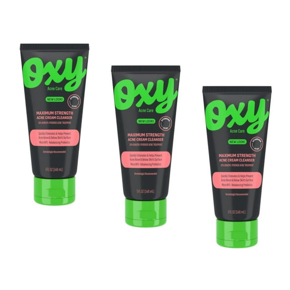 Oxy Acne Cleanser Maximum MZF22 Strength, 5.0 Fl Oz (Pack of 3)