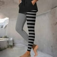 thumbnail image 5 of Nmnitkp Women's Pants Halloween Striped Print Leggings Sports Fitness Pants Casual Tight Fitting Tight Peach Hip Yoga Pants Stretch Pants Gray,S, 5 of 9