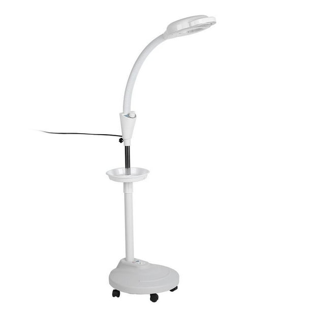 Fugacal Lámpara de Lupa LED, 8X Luz de luz fría Ajustable Luz del Piso del Soporte de Aumento para Tattoo Eyeliner Belleza Manicura Salón de Belleza Uso en el S Fugacal No se aplica