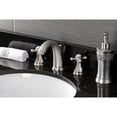 thumbnail image 2 of Kingston Brass KB4988BX Metropolitan Widespread Bathroom Faucet with Pop-Up Drain, Brushed Nickel, 2 of 8