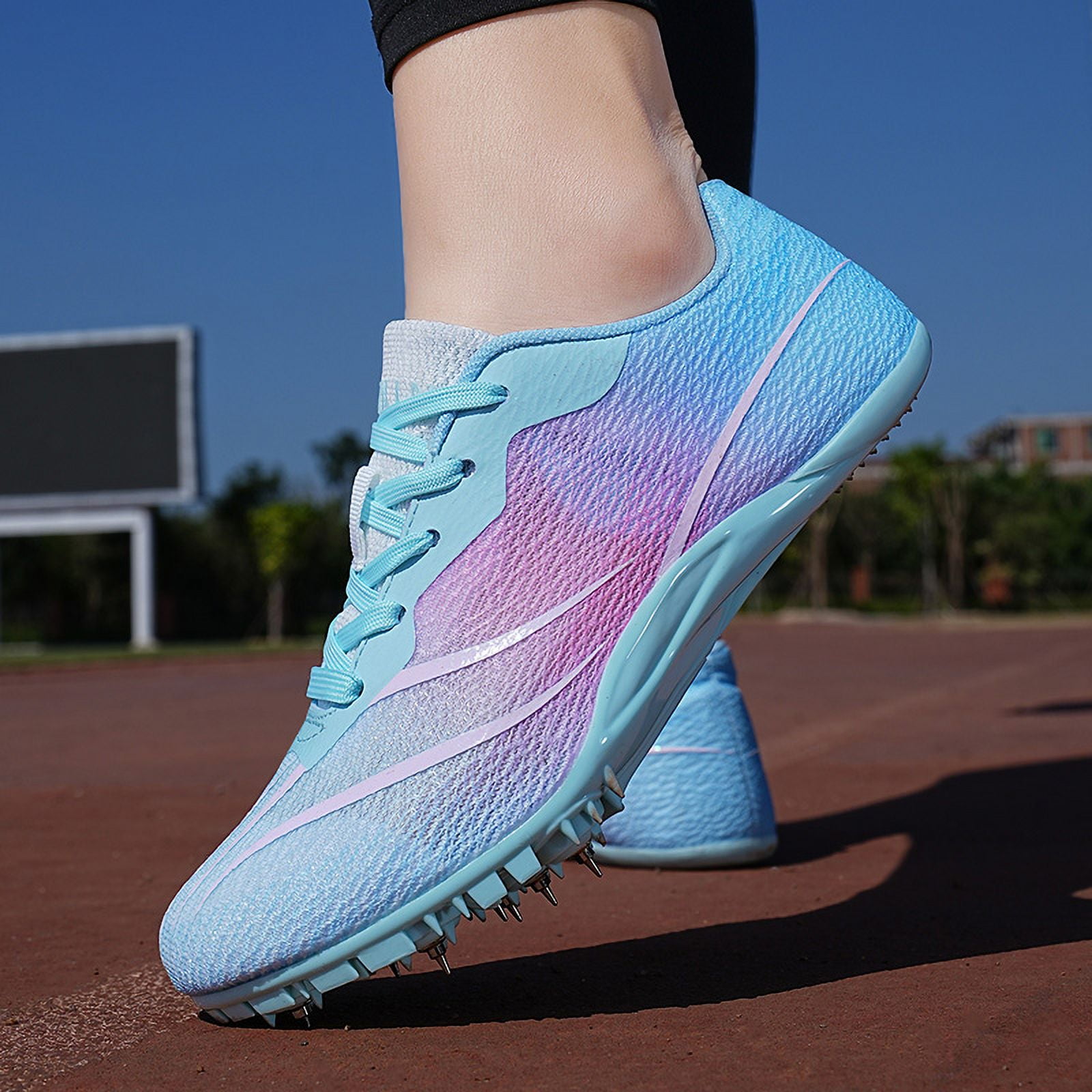 Men Women Kids Track and Field Shoes Professional 8 Spikes Running Racing Sneakers Breathable Lightweight Sprinting Shoes