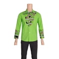 thumbnail image 3 of Men African Print Shirt Clothes Long Sleeve Cotton Slim Fit Lapel Shirt Tops Men Personal Custom, 3 of 5